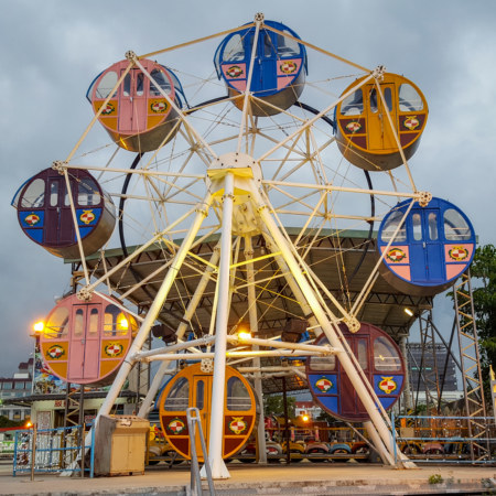 Fairground Rides on the Hualien Waterfront