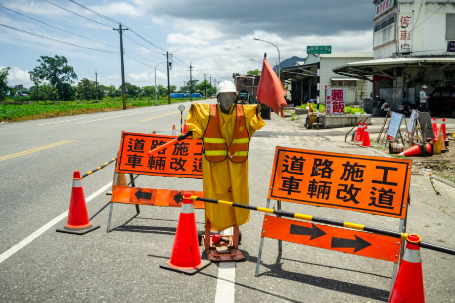 Taiwanese Roadwork Dummy in the Huadong Valley