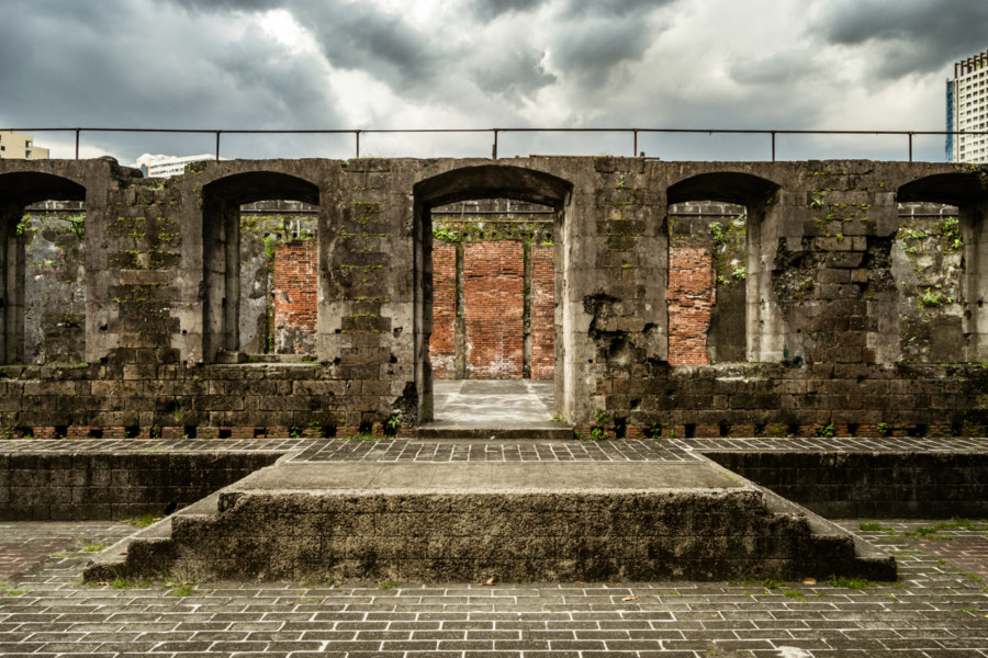 The ruins of an old theater at Fort Santiago