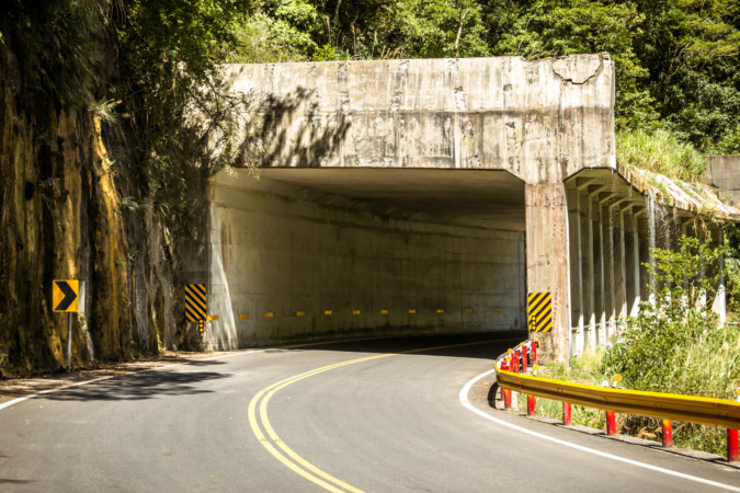 One of many tunnels in Taroko Gorge