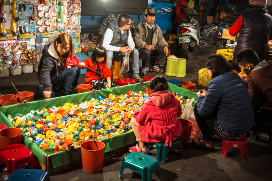 Games for kids at Jingcheng Night Market