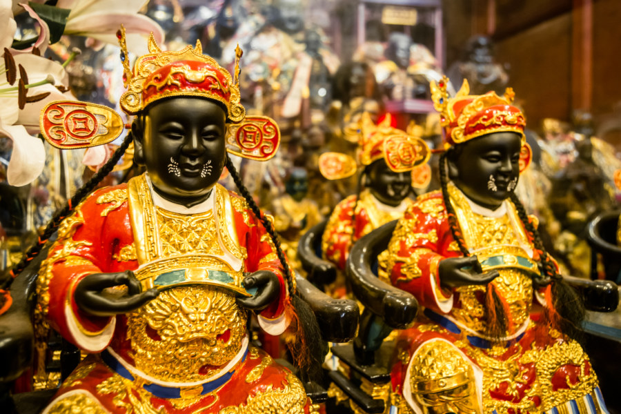 Tiandu idols at Yuqu Temple