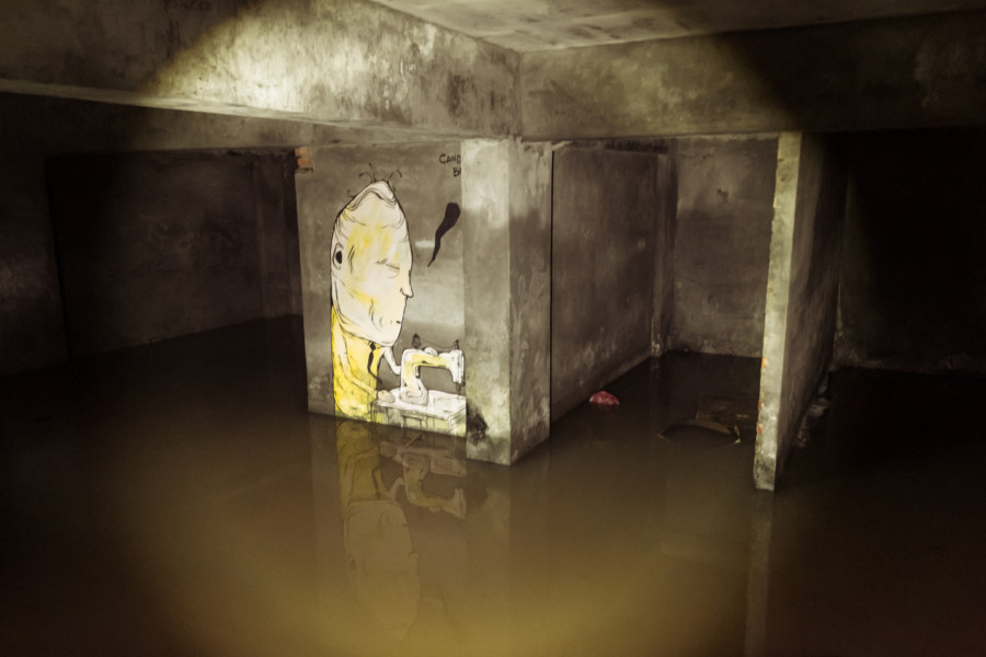 A flooded basement in Harbour City
