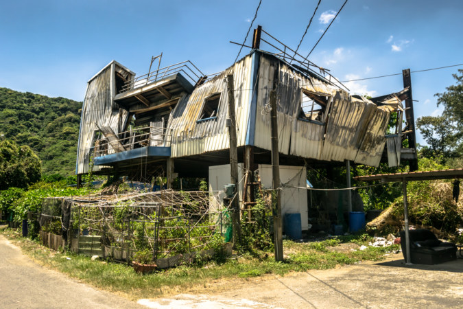 Tin foil mansion on the edge of Pingtung