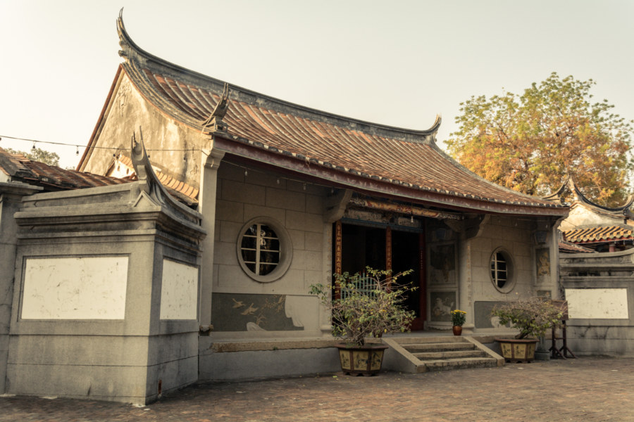 An oblique view of Fahua Temple, Tainan