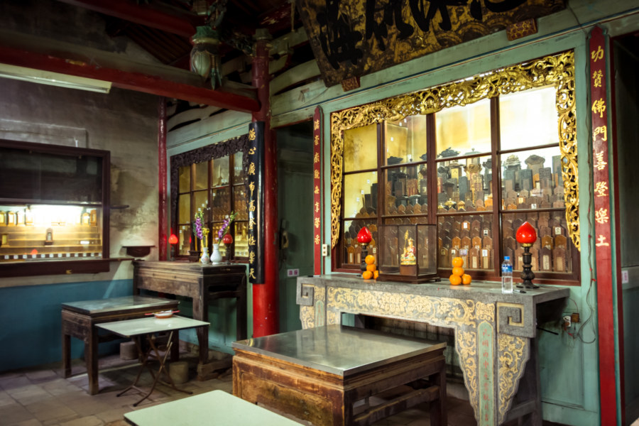 Memorial room at Fahua Temple, Tainan
