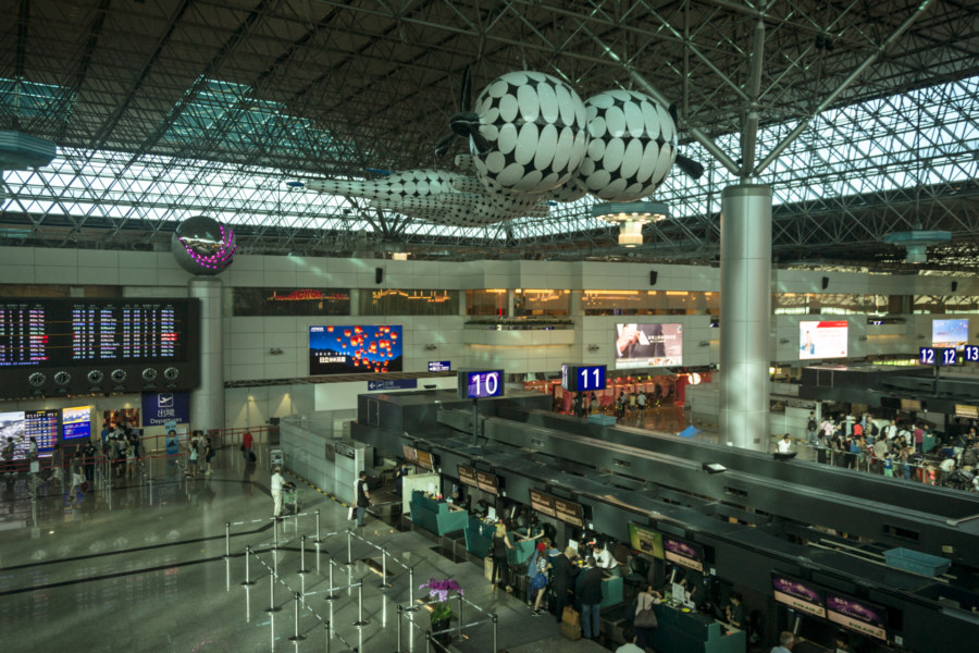 Departures hall at Taoyuan International Airport