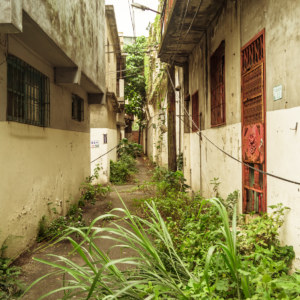 Rows of homes inside Jiangling New Village