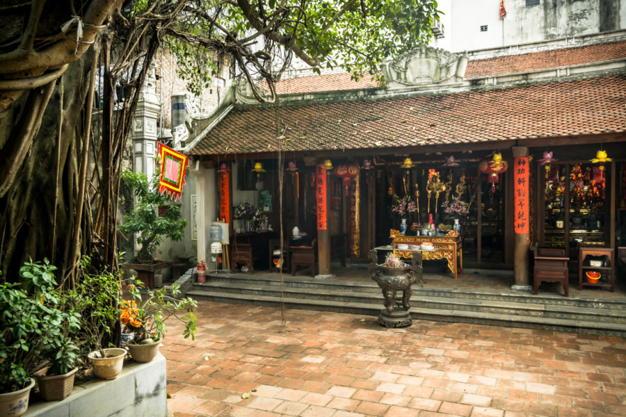 Inside the courtyard at Dinh Dong Thanh