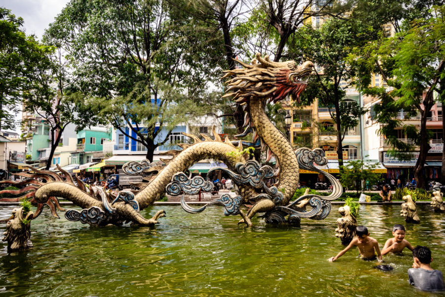 Dragon Pool at Thang Long Park, Cholon