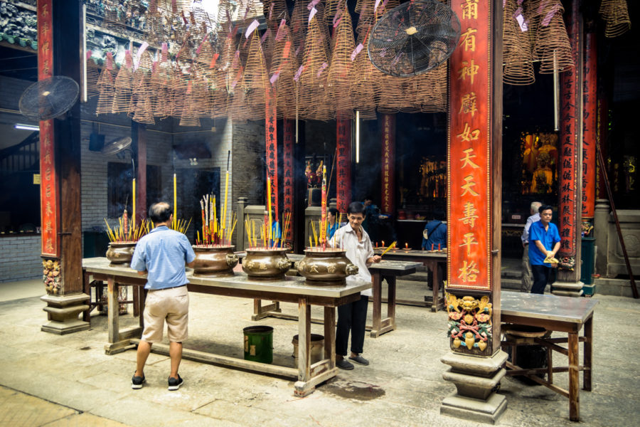 Inside the Courtyard at Thien Hau Temple